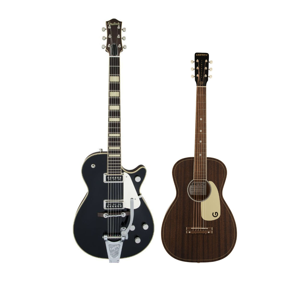 Gretsch G6128T-53 Vintage Select '53 Duo Jet Electric Guitar (Black) with Guitar