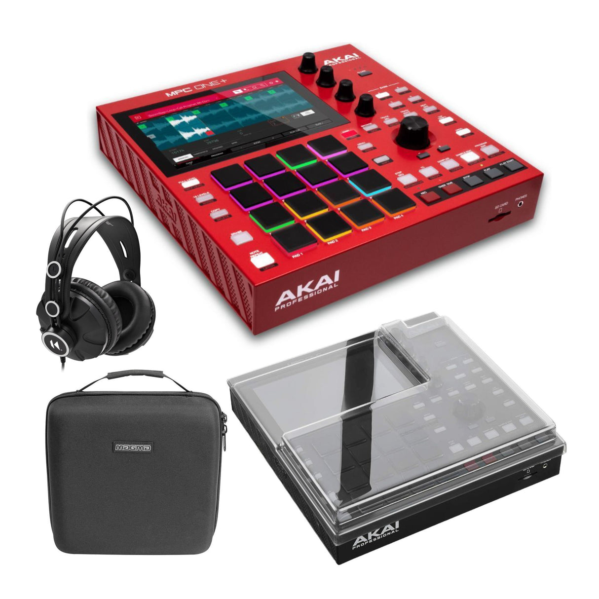 Akai Professional MPC One+ Standalone Drum Machine, Headphones,Beat Maker Bundle