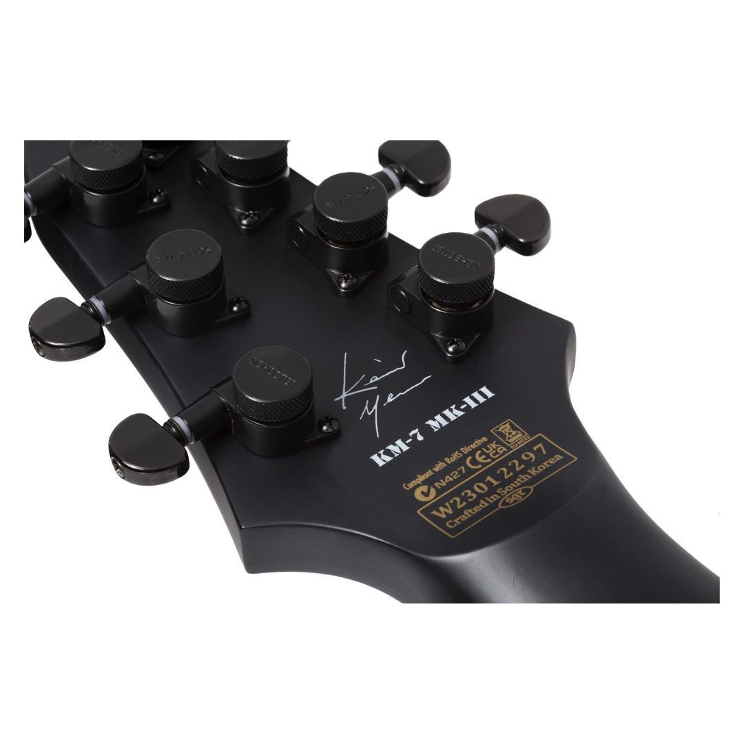 Schecter KM-7 MK-III Keith Merrow Legacy Guitar (Transparent Black Burst) (Open Box)