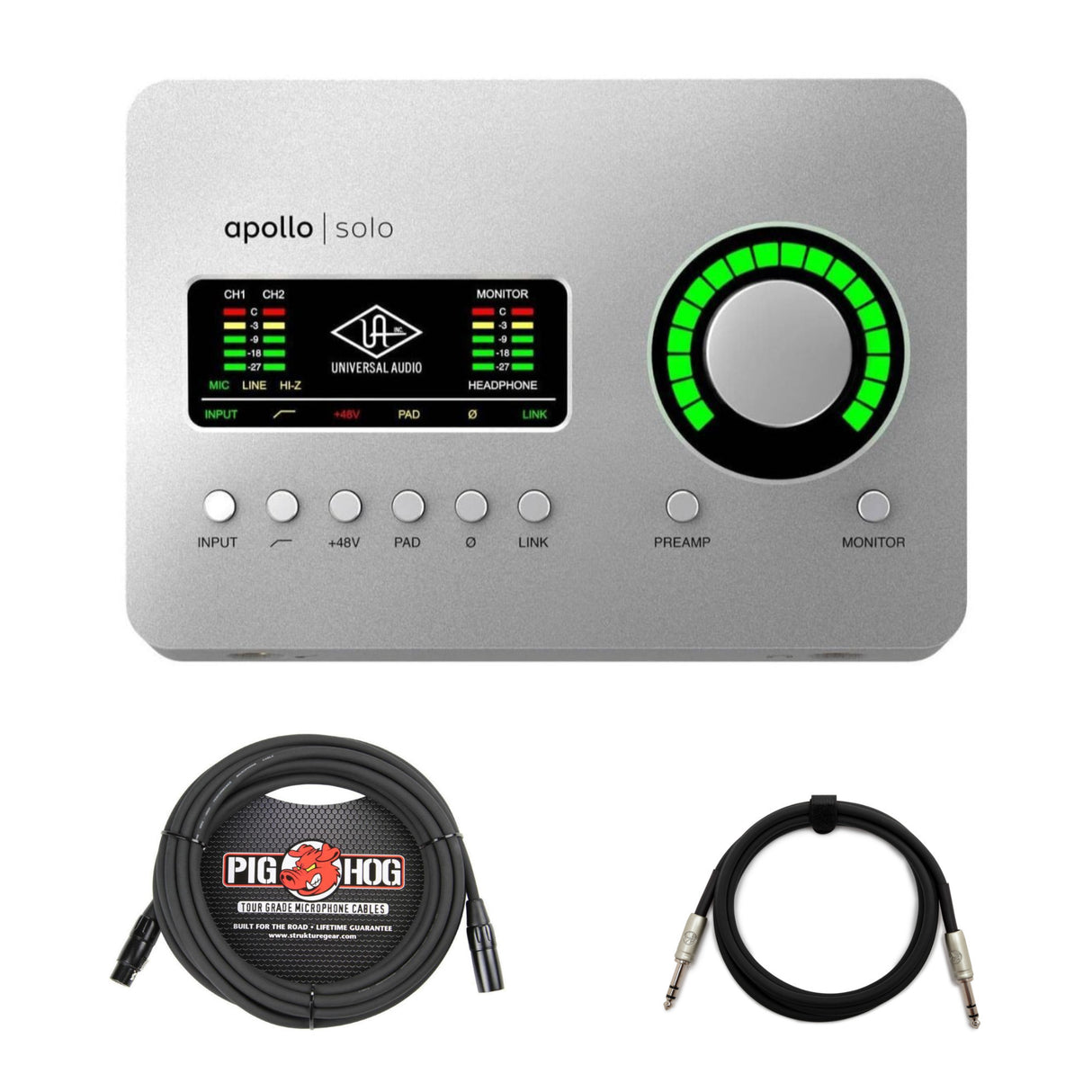 Universal Audio APLS-HE Apollo Solo Recording Interface. Heritage Edition Bundle