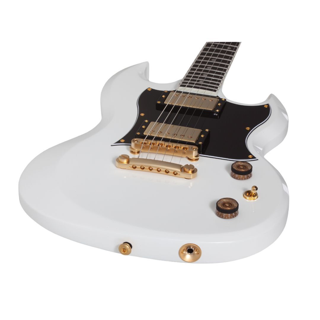 Schecter ZV-H6LLYW66D Electric Guitar (Gloss White) (Open Box)
