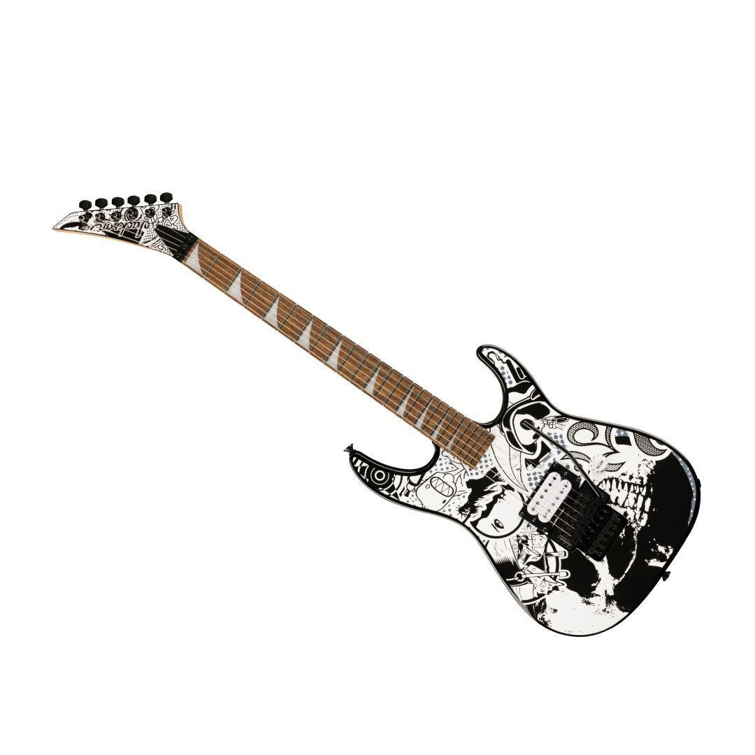 Jackson X Series Dinky DK1 H Electric Guitar (Skull Kaos) w/ Gig Bag and Strings