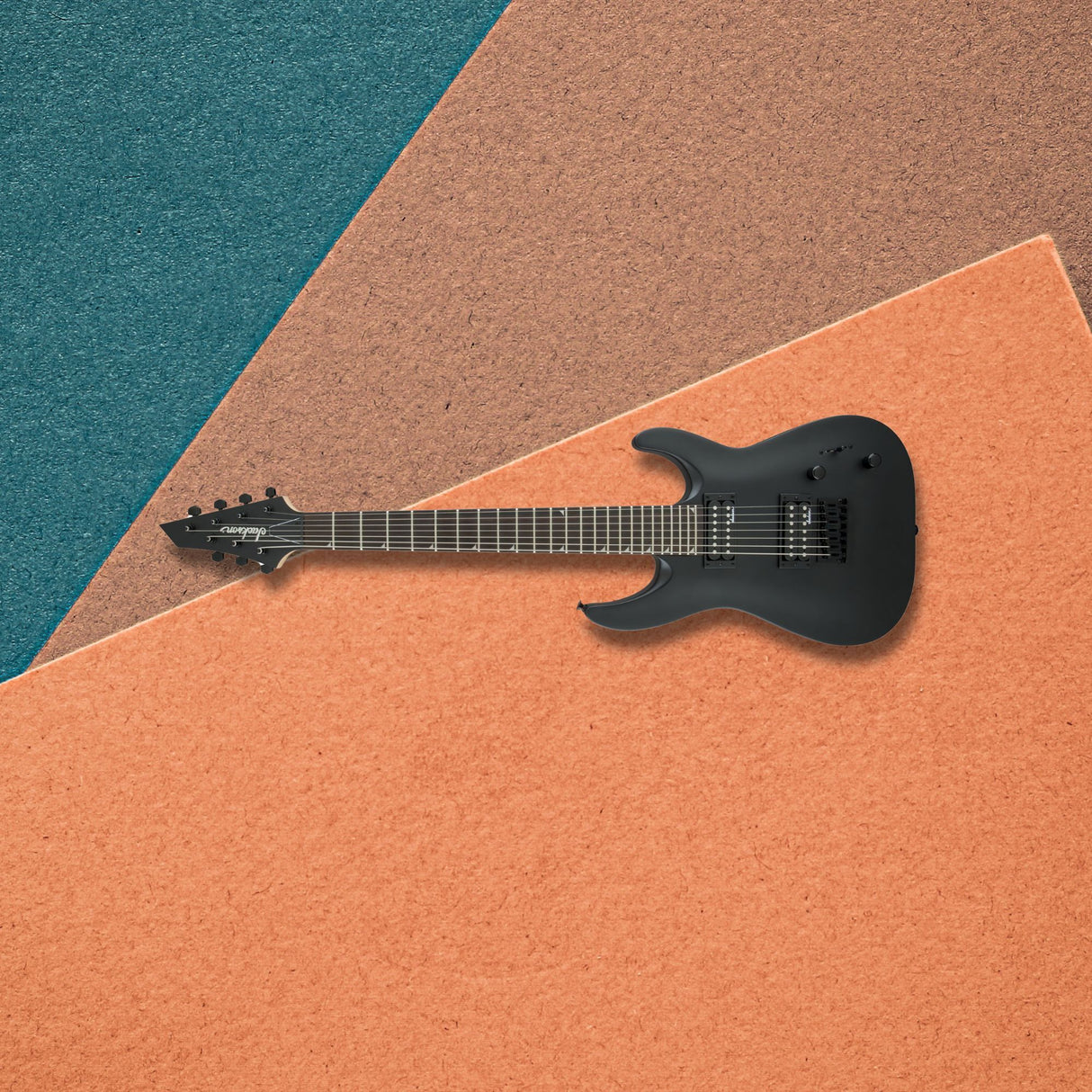Jackson JS Series Dinky Arch Top JS22-7 DKA HT Electric Guitar (Black) Bundle