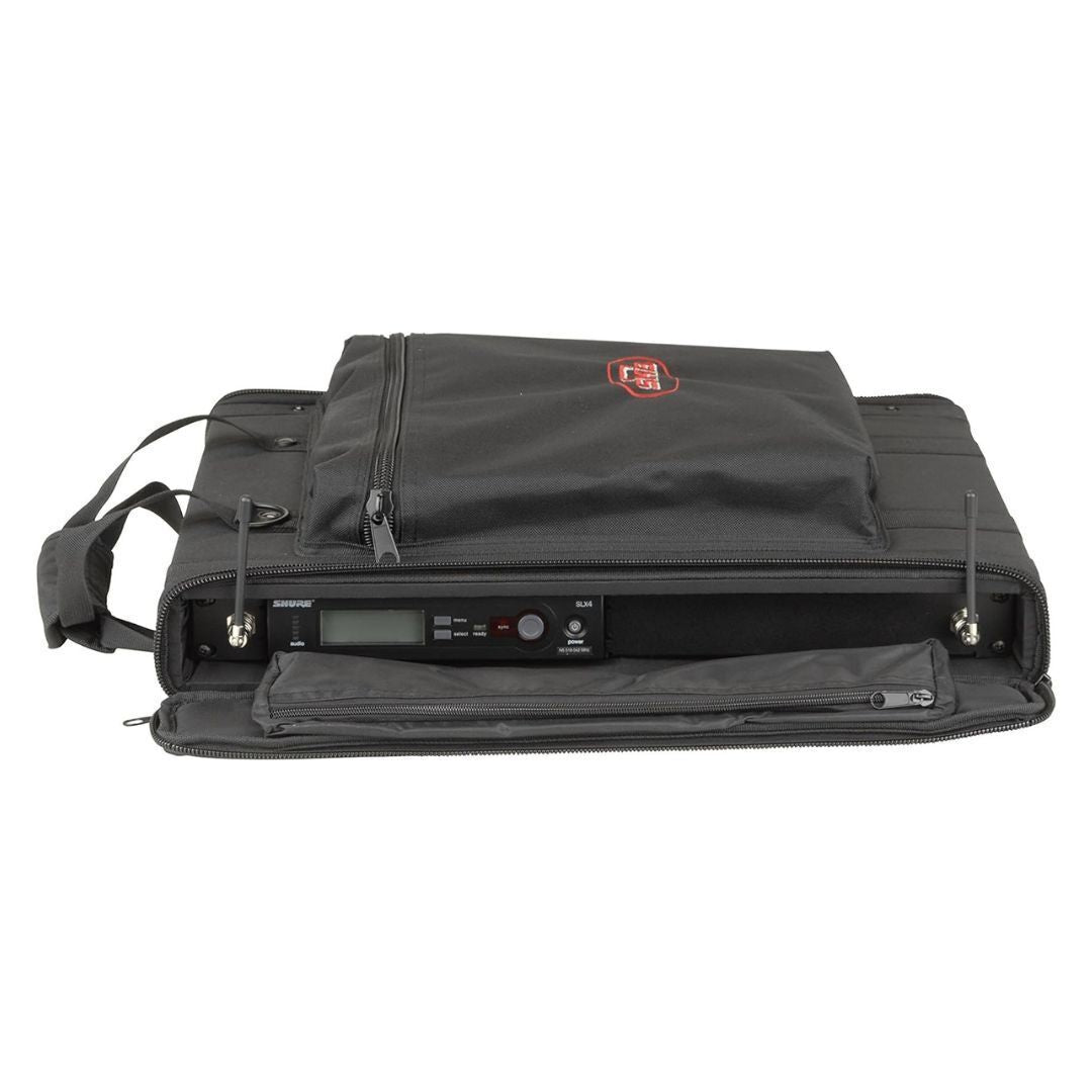 SKB 1SKB-SC191U 1U Soft Rack Case, Steel Rails, Heavy Duty zippers bundle
