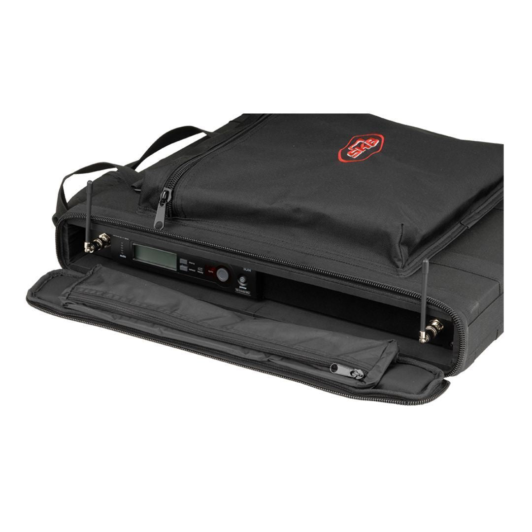SKB 1SKB-SC191U 1U Soft Rack Case, Steel Rails, Heavy Duty zippers bundle