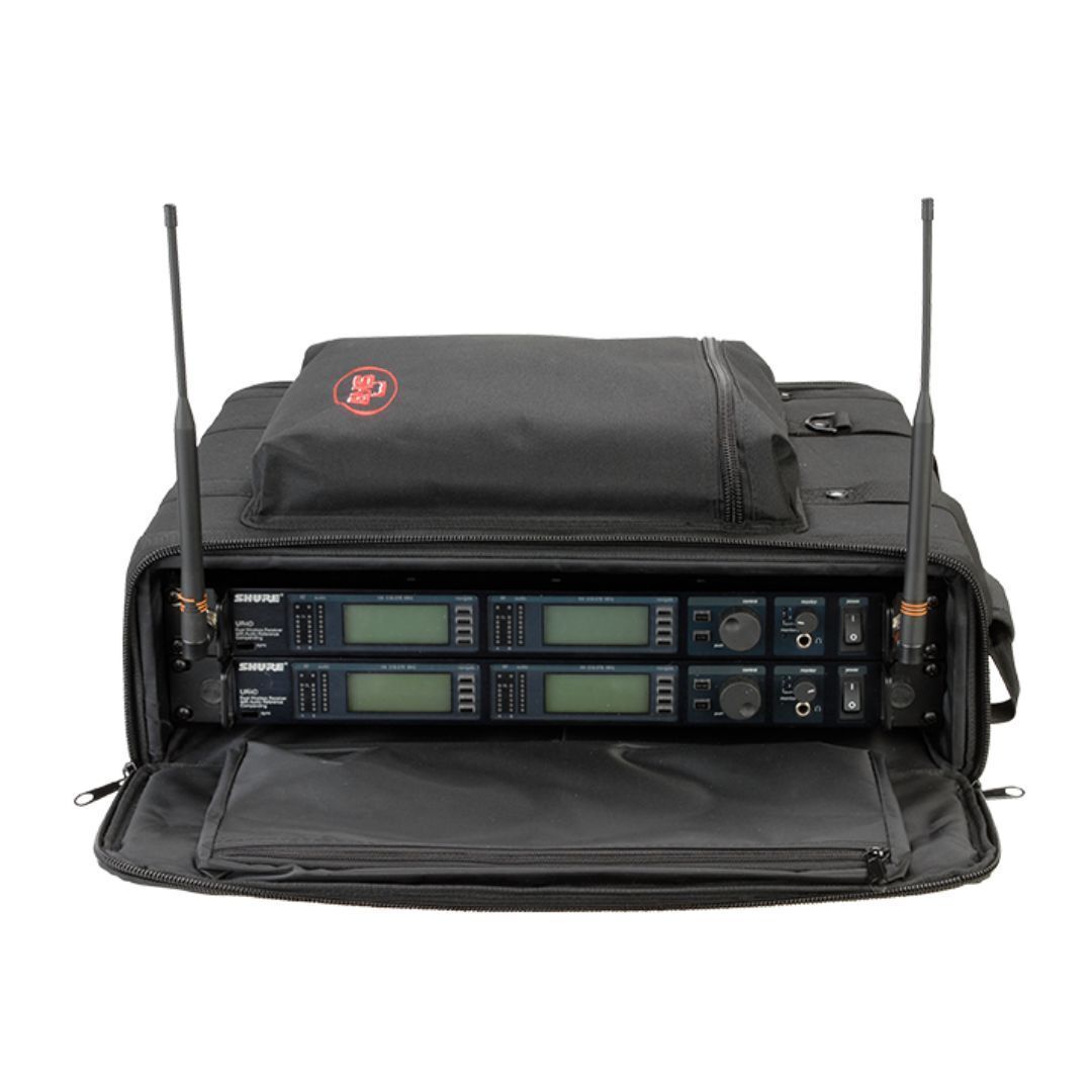 SKB 1SKB-SC192U 2U Soft Rack Case with Steel Rails, Outer Pocket and Straps
