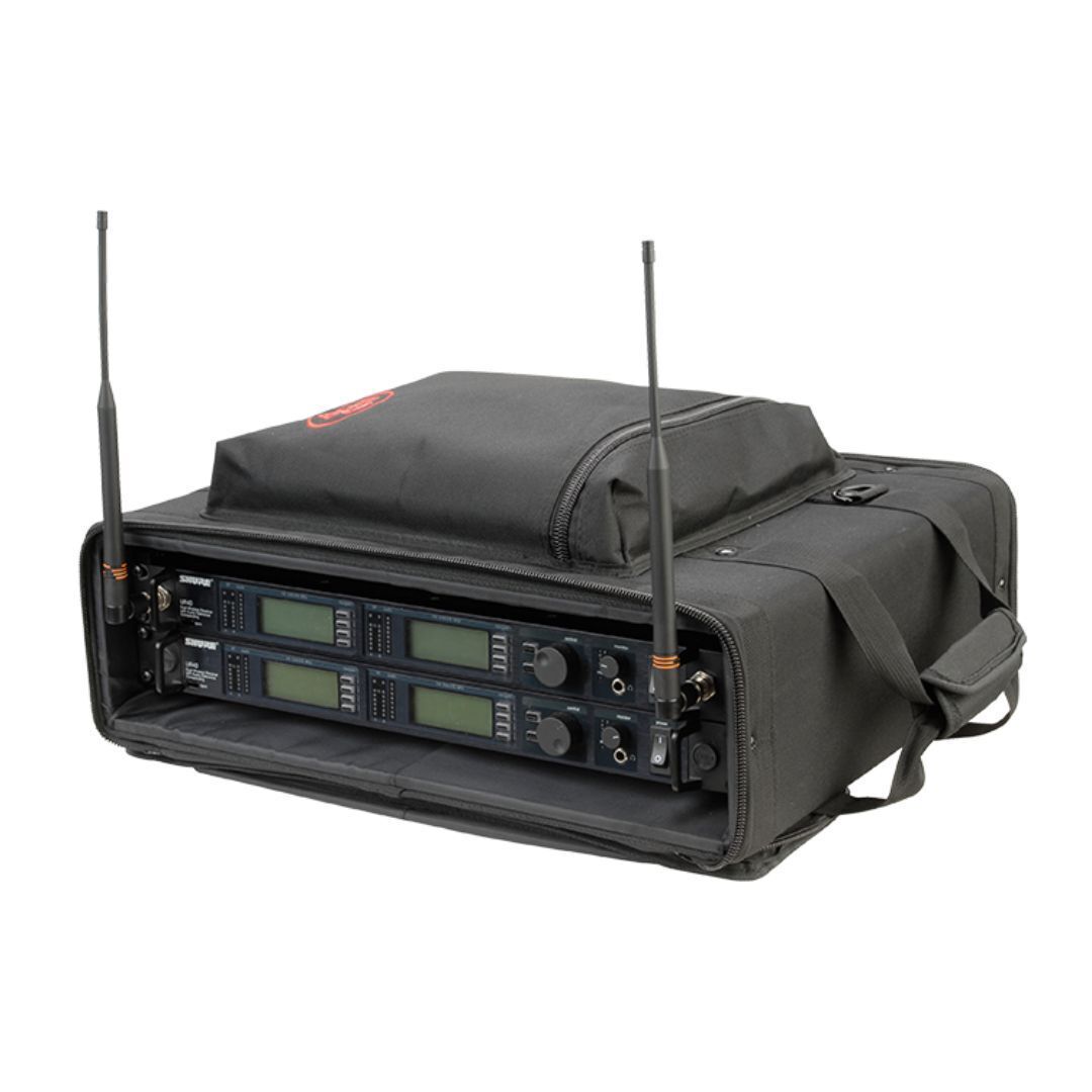 SKB 1SKB-SC192U 2U Soft Rack Case with Steel Rails, Outer Pocket and Straps