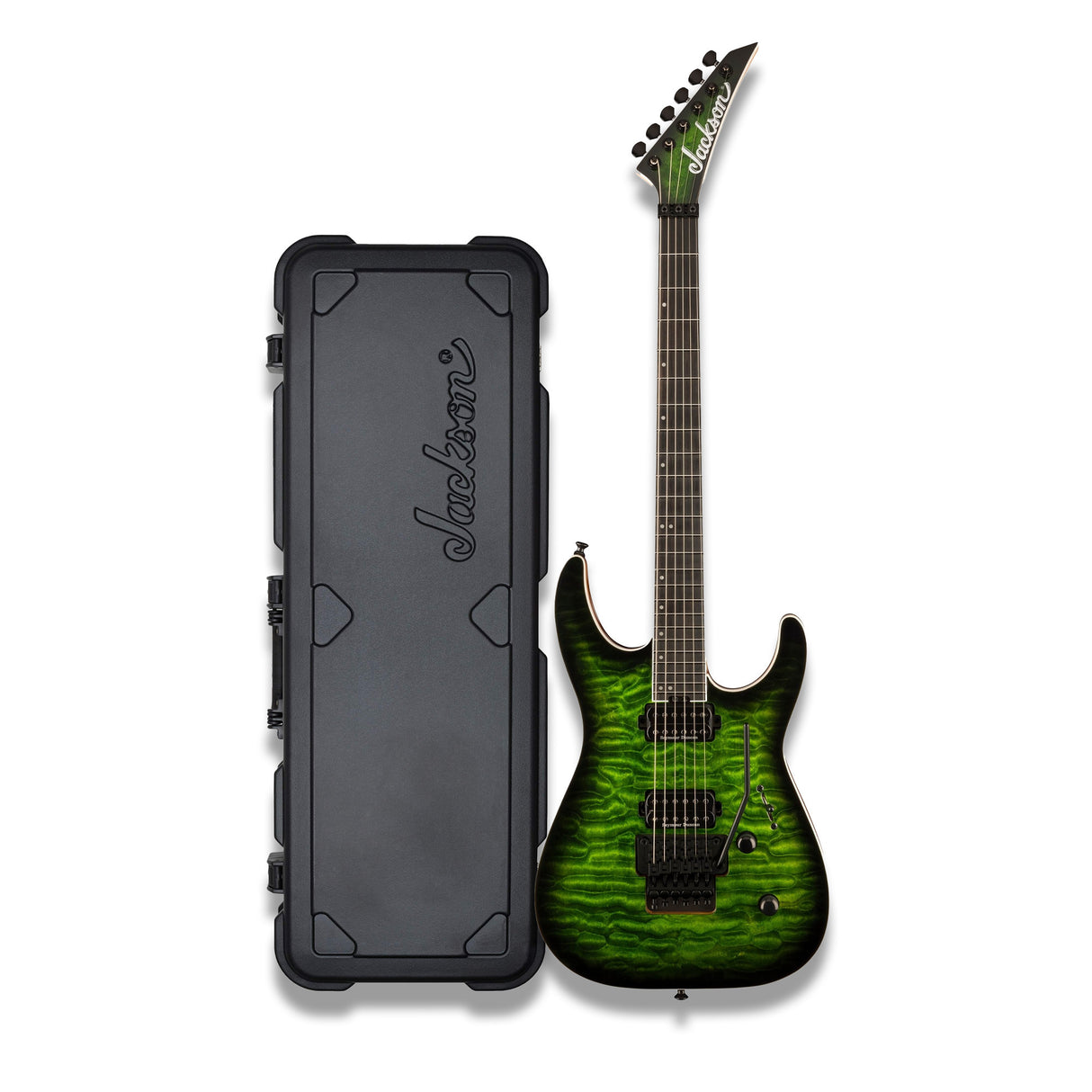 Jackson Pro Plus Series Soloist DKAQ Electric Guitar (Emerald Green) with Case