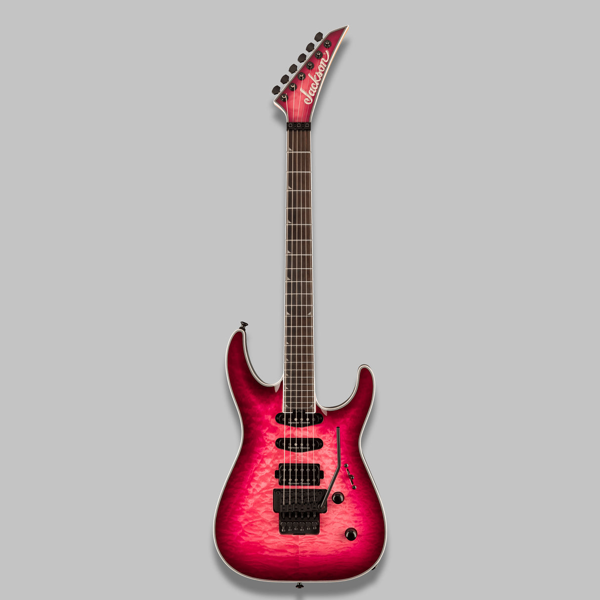 Jackson Pro Plus Soloist SLA3Q 6-String Electric Guitar (Fuschia Burst) and Case