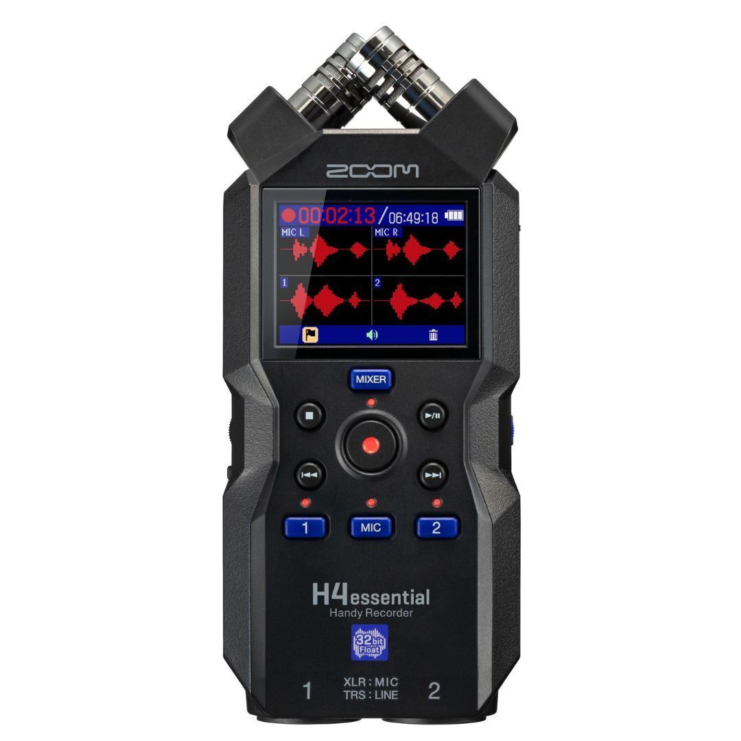 Zoom H4essential 4-Track Recorder with 32-Bit Float Recording and Accessibility (Open Box)