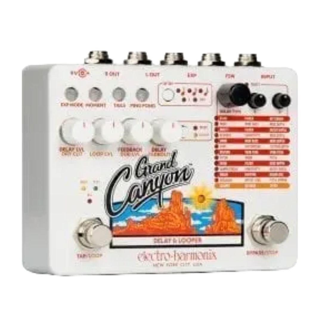 Electro-Harmonix Grand Canyon Delay And Looper Guitar Pedal With Power Supply