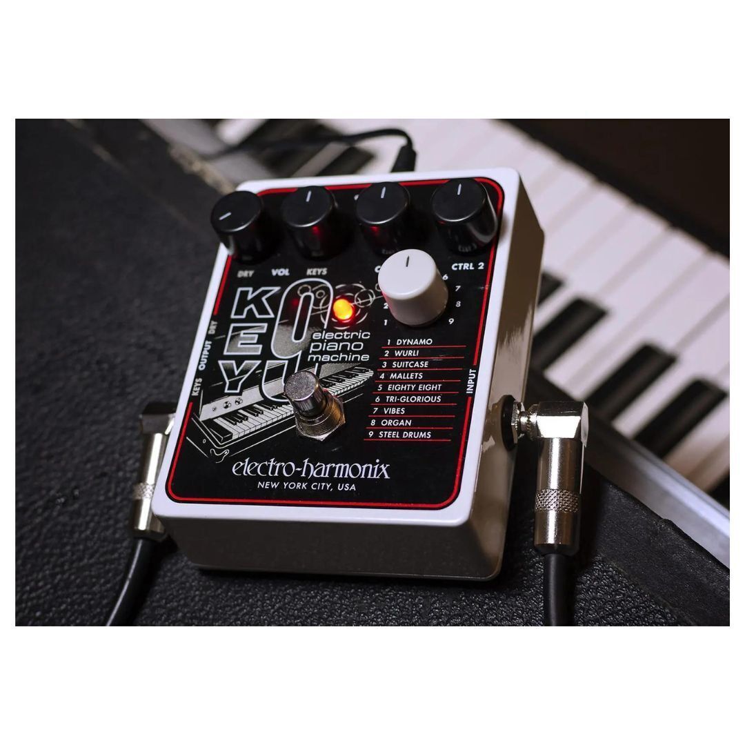 Electro-Harmonix Key 9 Electric Piano Machine Guitar Pedal, Power Supply Incl.