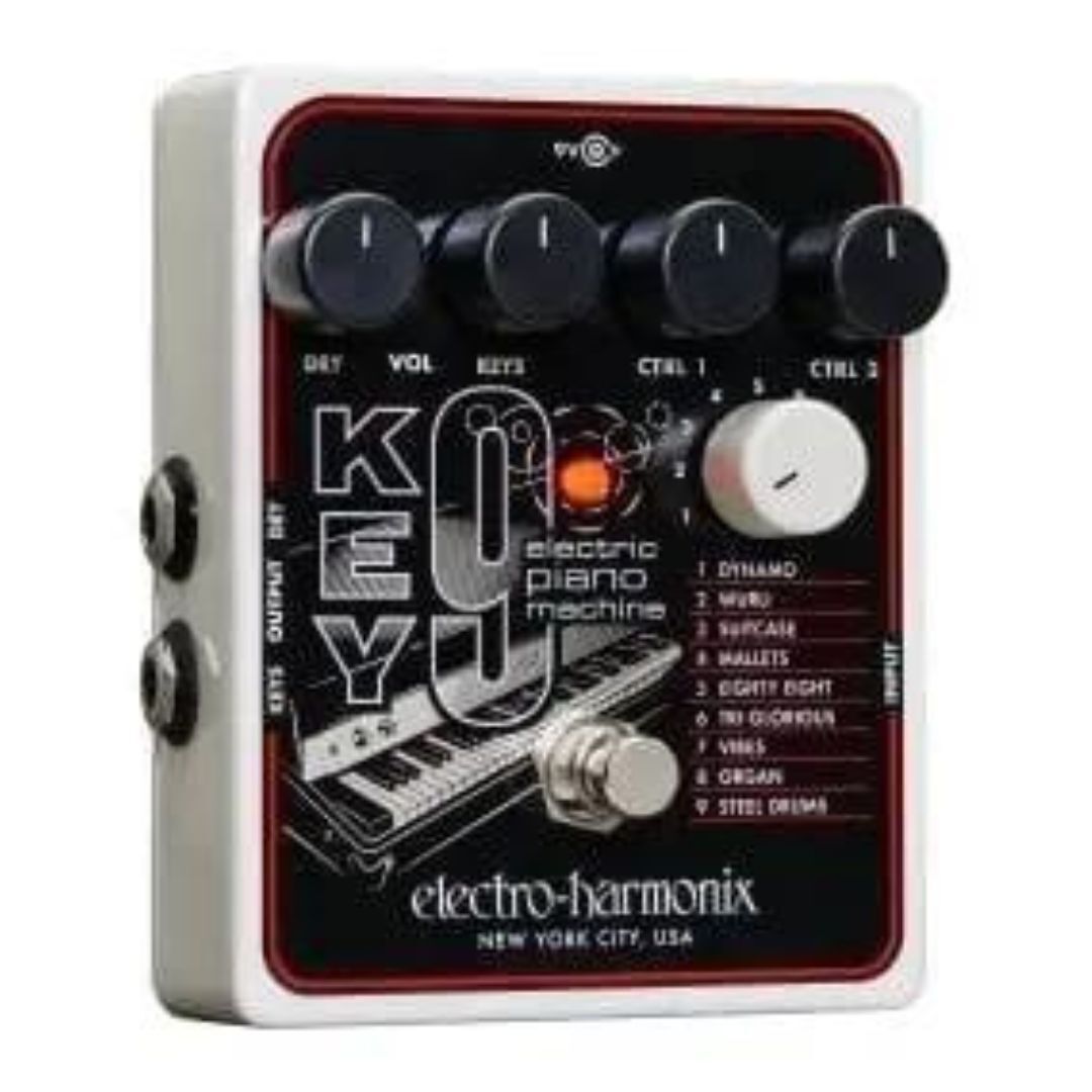 Electro-Harmonix Key 9 Electric Piano Machine Guitar Pedal, Power Supply Incl.