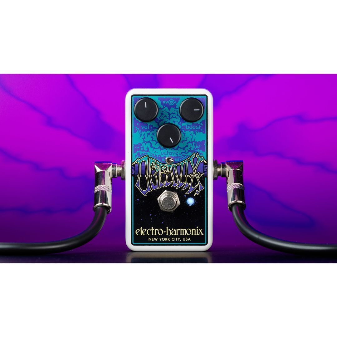 Electro-Harmonix Octavix Octave Fuzz Guitar Pedal With Power Supply