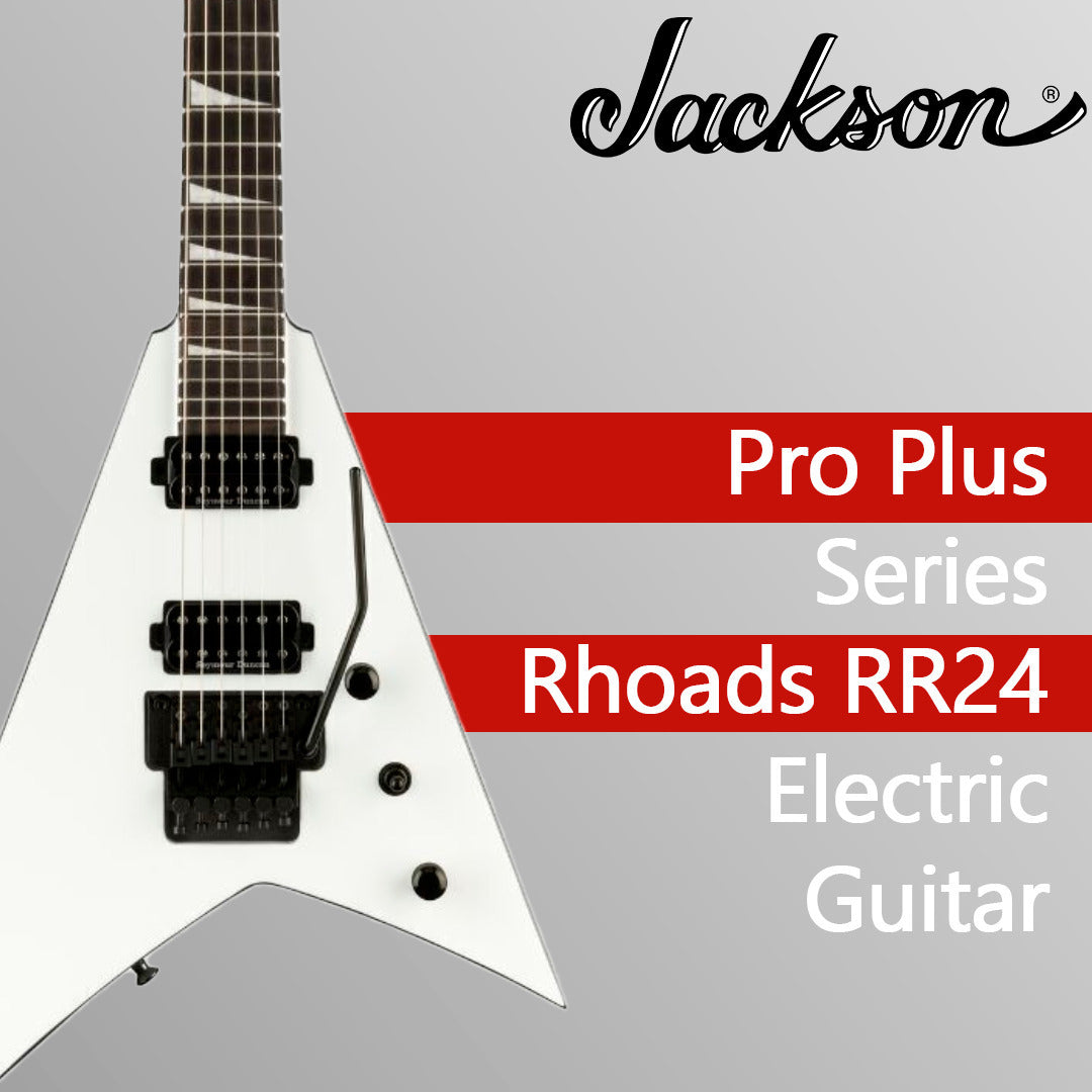 Jackson Pro Plus Series Rhoads RR24 Electric Guitar (Snow White) Bundle
