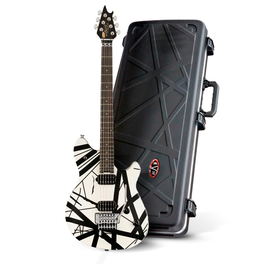 EVH Wolfgang Special Striped Electric Guitar (Black and White) with Case