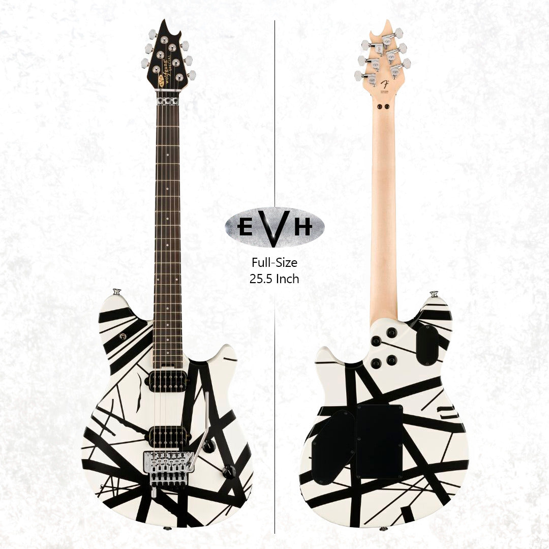 EVH Wolfgang Special Striped Electric Guitar (Black and White) with Case