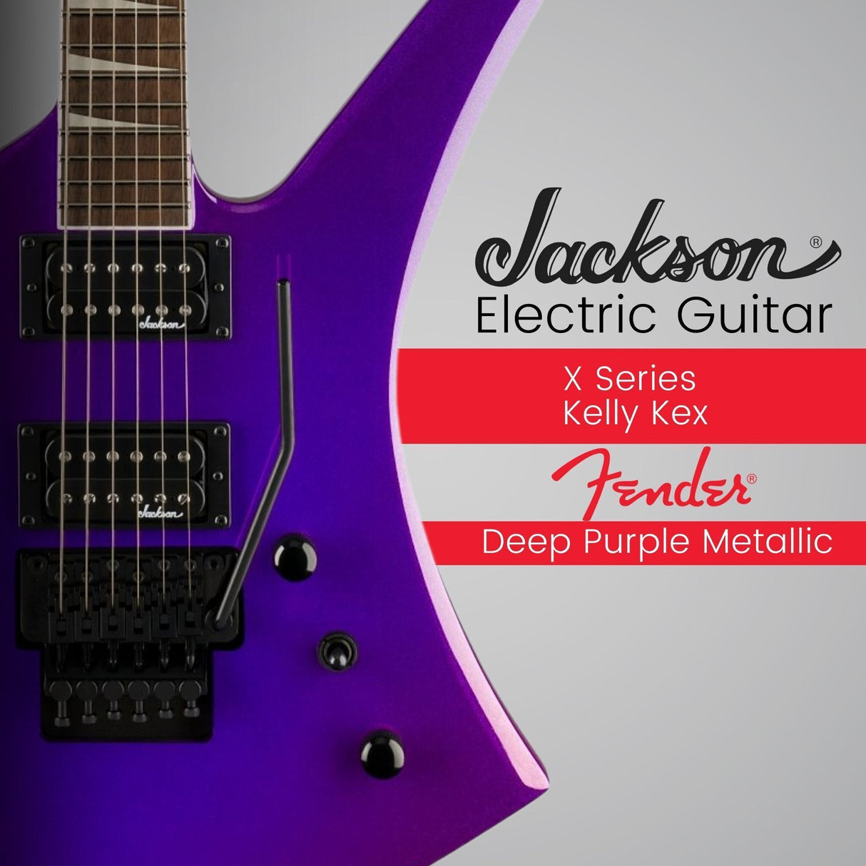 Jackson X Series Kelly KEX Electric Guitar (Deep Purple Metallic) Bundle