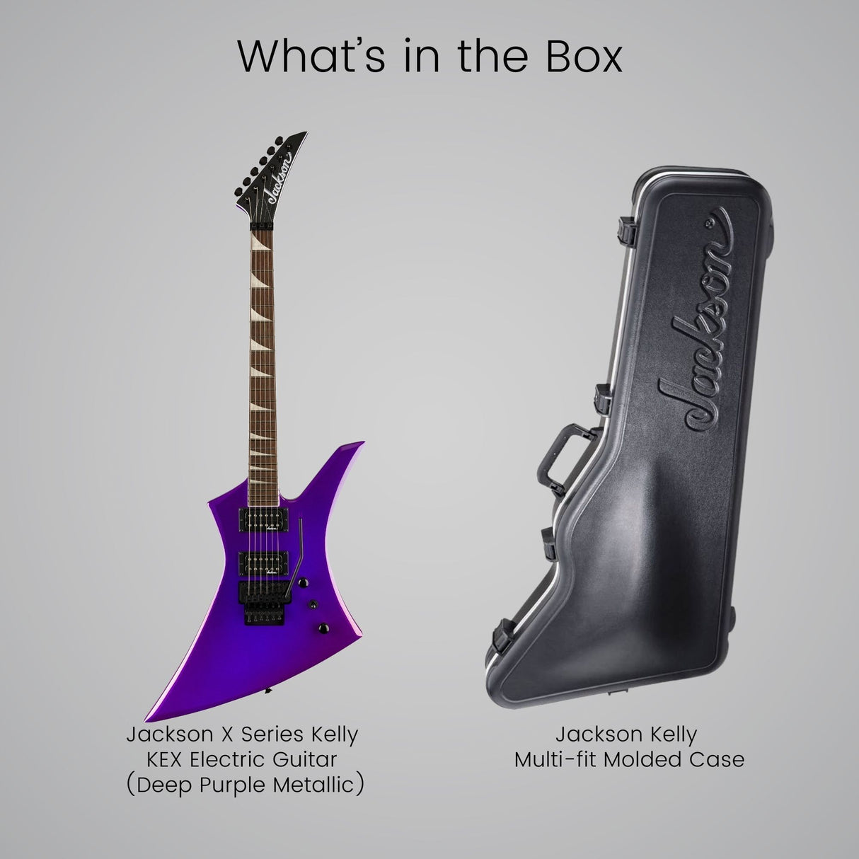 Jackson X Series Kelly KEX Electric Guitar (Deep Purple Metallic) Bundle