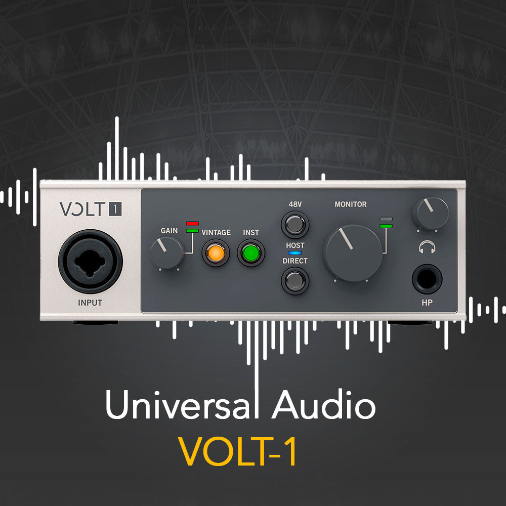 Universal Audio VOLT-1 USB Audio Interface with XLR Cable and 1/4 in. TRS Cables