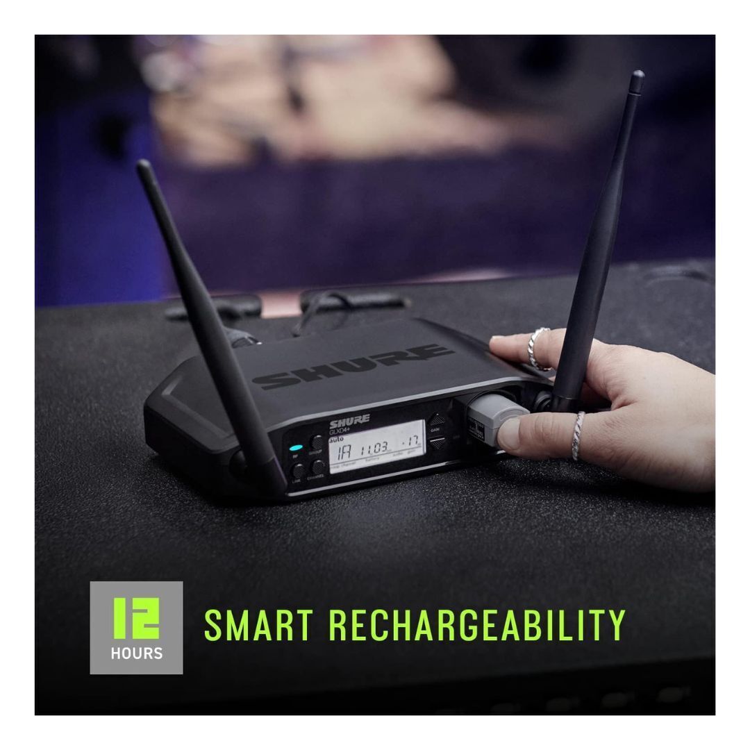 Shure GLXD4+ Pro Digital Wireless Single Channel Receiver, Dual Band