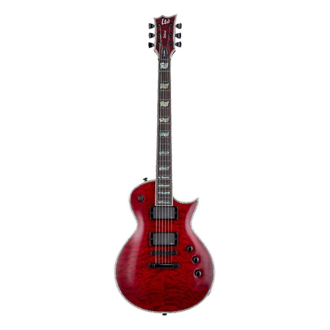 ESP LTD Deluxe EC-1000QM Electric Guitar, See-Thru Black Cherry