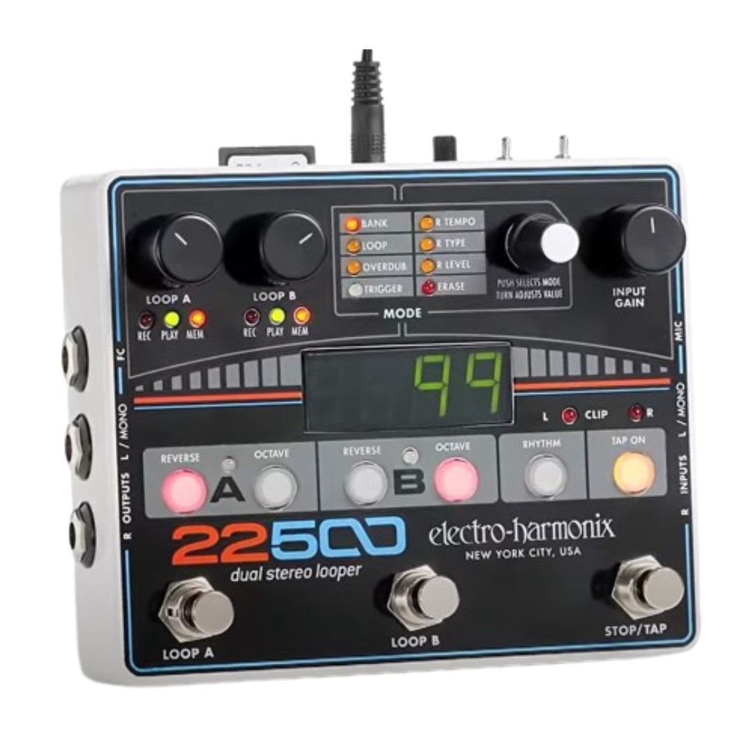 Electro-Harmonix 22500 Dual Stereo Looper Guitar Pedal W/Power Supply