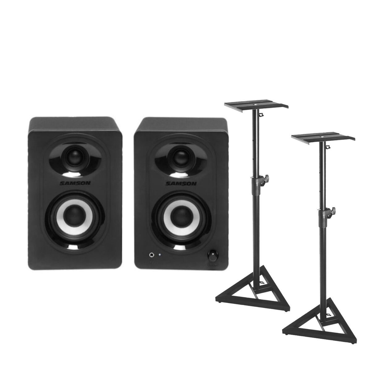 Samson MediaOne M30BT 3-Inch Powered Bluetooth Studio Monitors with Stands