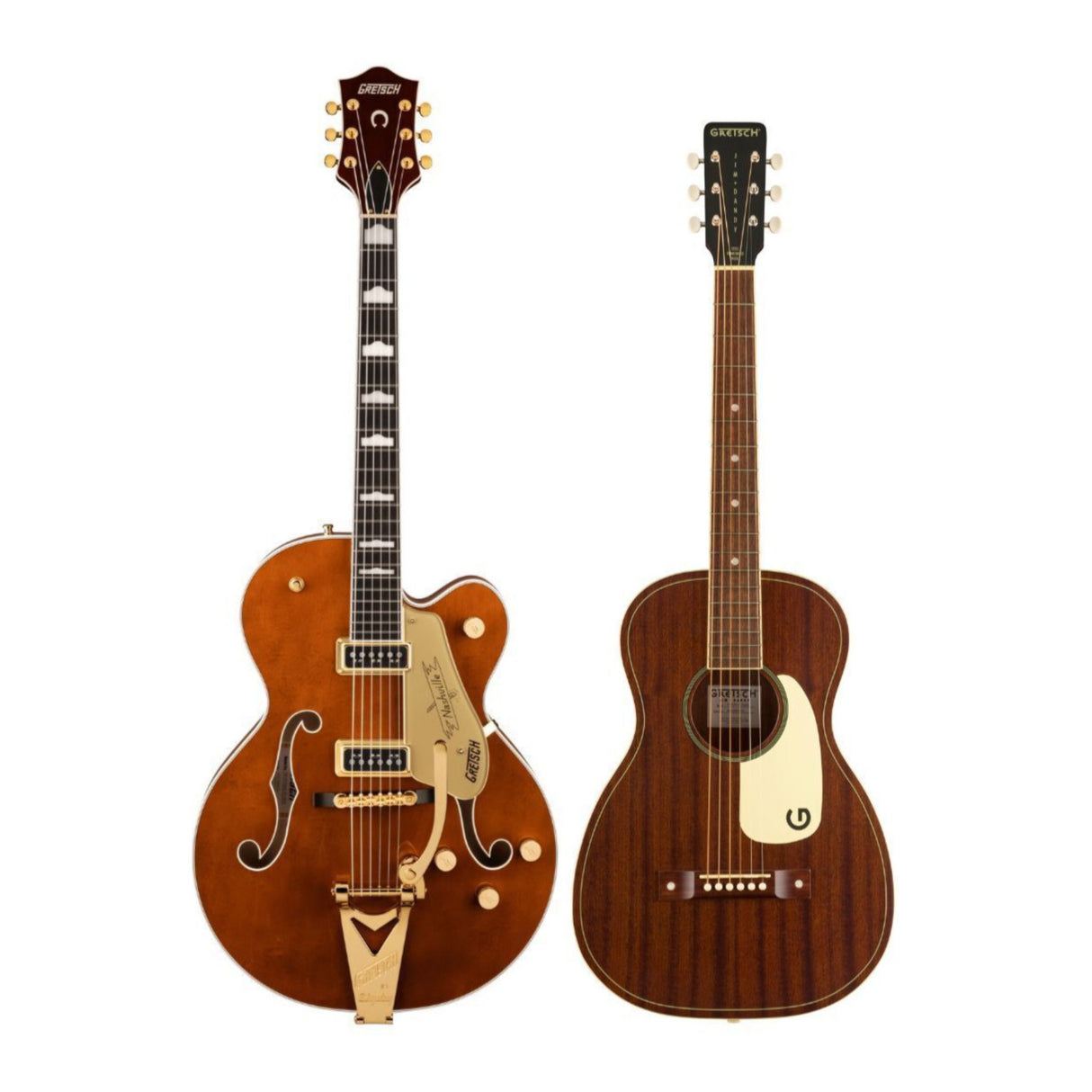 Gretsch G6120TG-DS Players Ed. Nashville Electric Guitar (Orange) Bundle