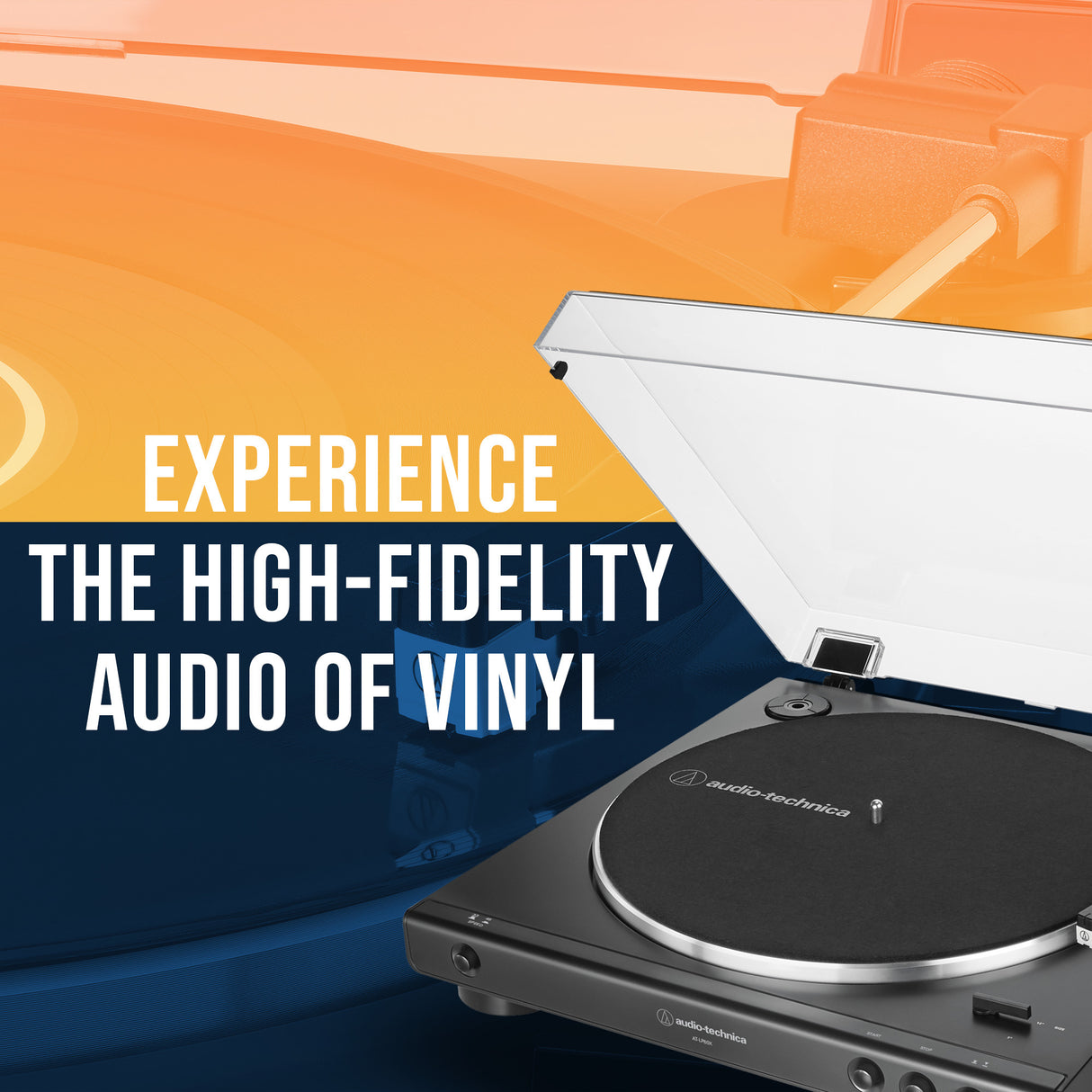 Audio-Technica AT-LP60X Turntable with Monitors and Cleaning Kit