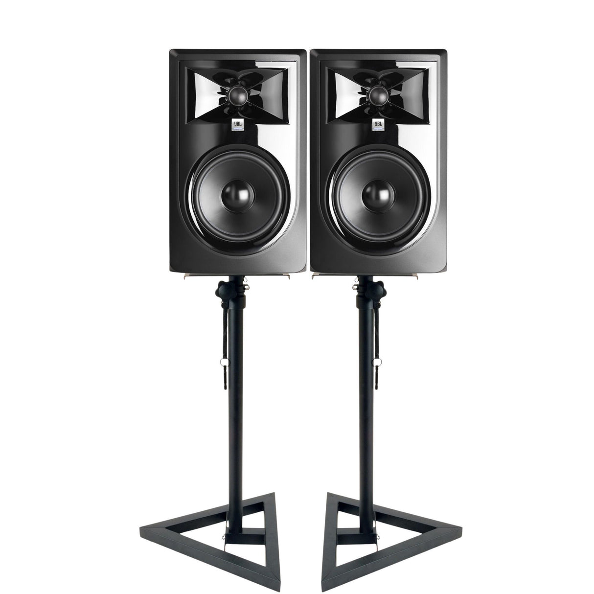 JBL 308P MKII Powered 8-Inch Two-Way Studio Monitor (Pair) with Monitor Stands