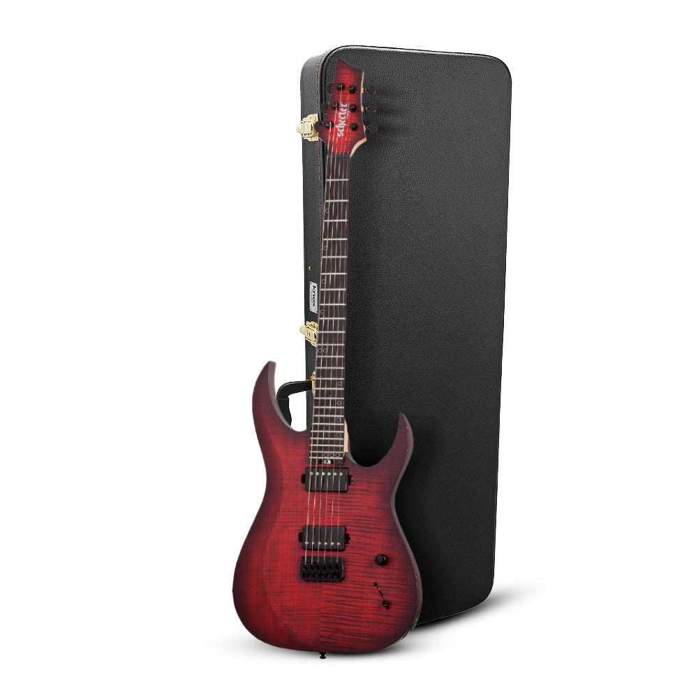 Schecter Sunset-6 Extreme 6-String Electric Guitar (Scarlet Burst) Bundle