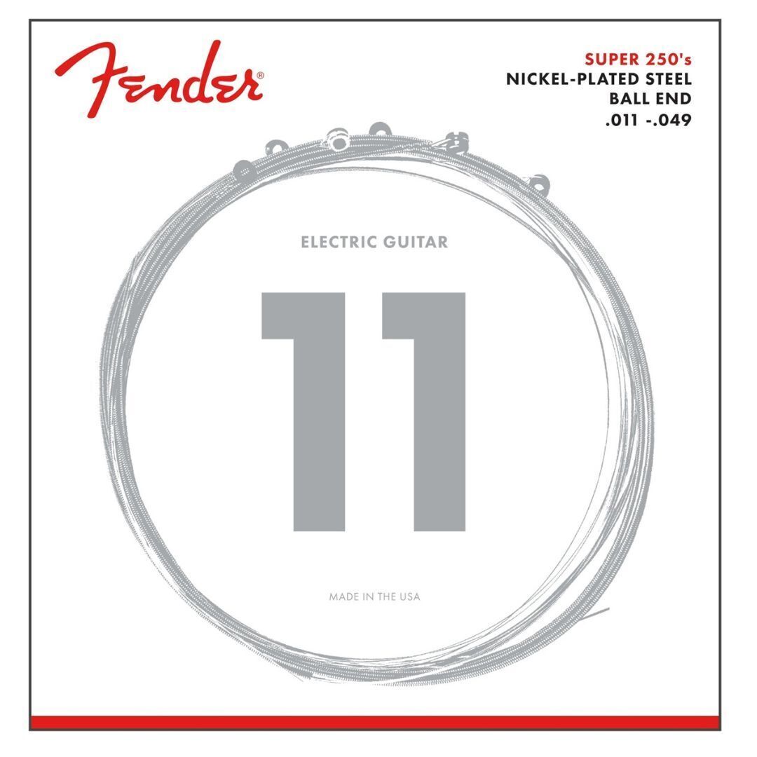 Fender Super 250's Nickel-Plated Steel Ball End Guitar Strings (.011-.049)