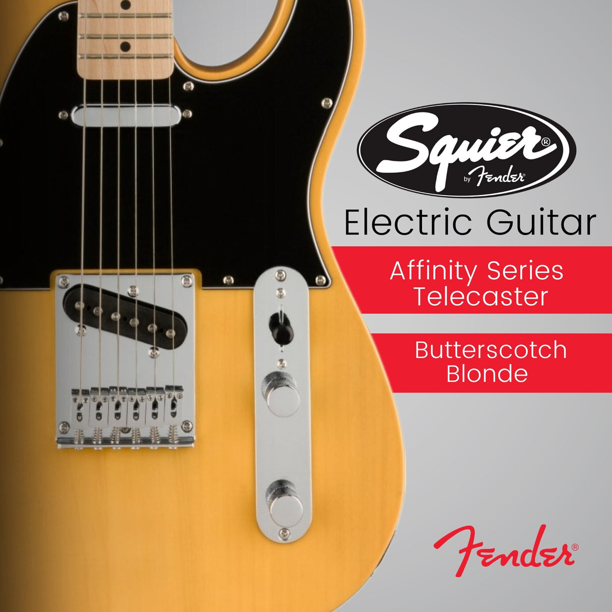 Squier Affinity Series Telecaster 6-String Electric Guitar (Butterscotch Blonde)