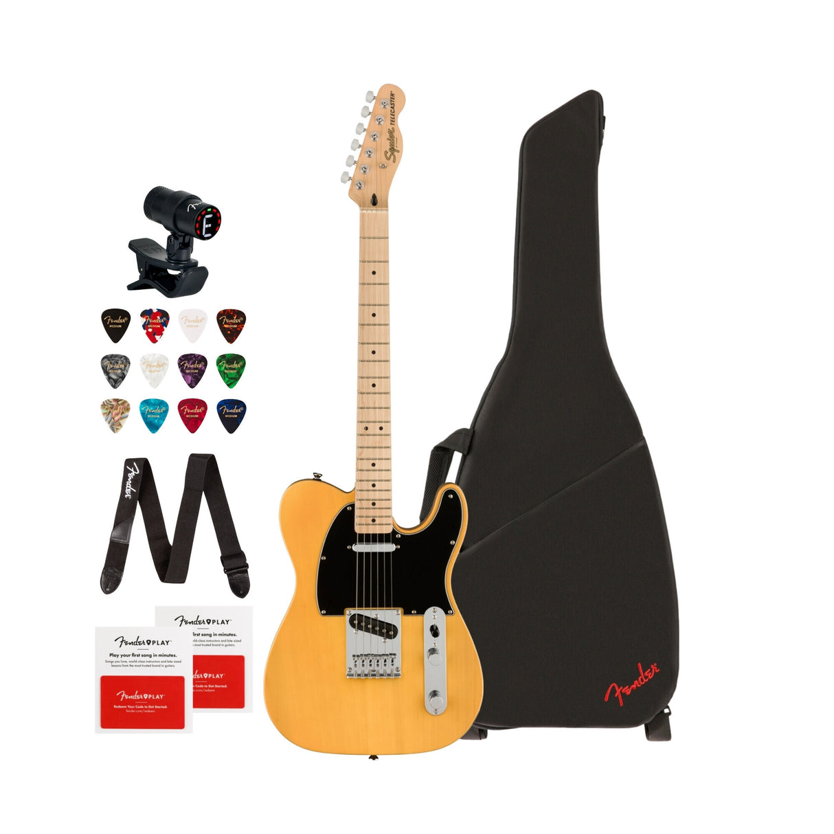 Squier Affinity Series Telecaster 6-String Electric Guitar (Butterscotch Blonde)