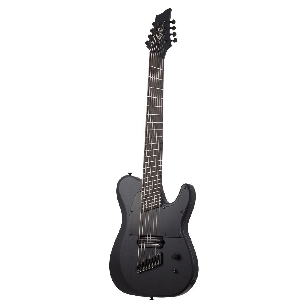 Schecter PT-8 MS Black Ops Electric Guitar (Satin Black Open Pore)