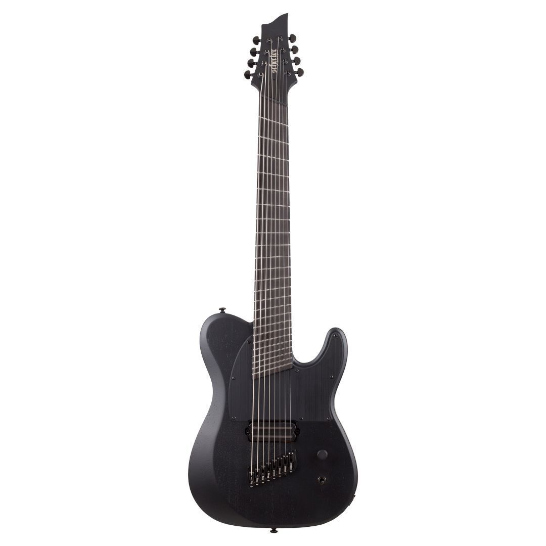 Schecter PT-8 MS Black Ops Electric Guitar (Satin Black Open Pore)