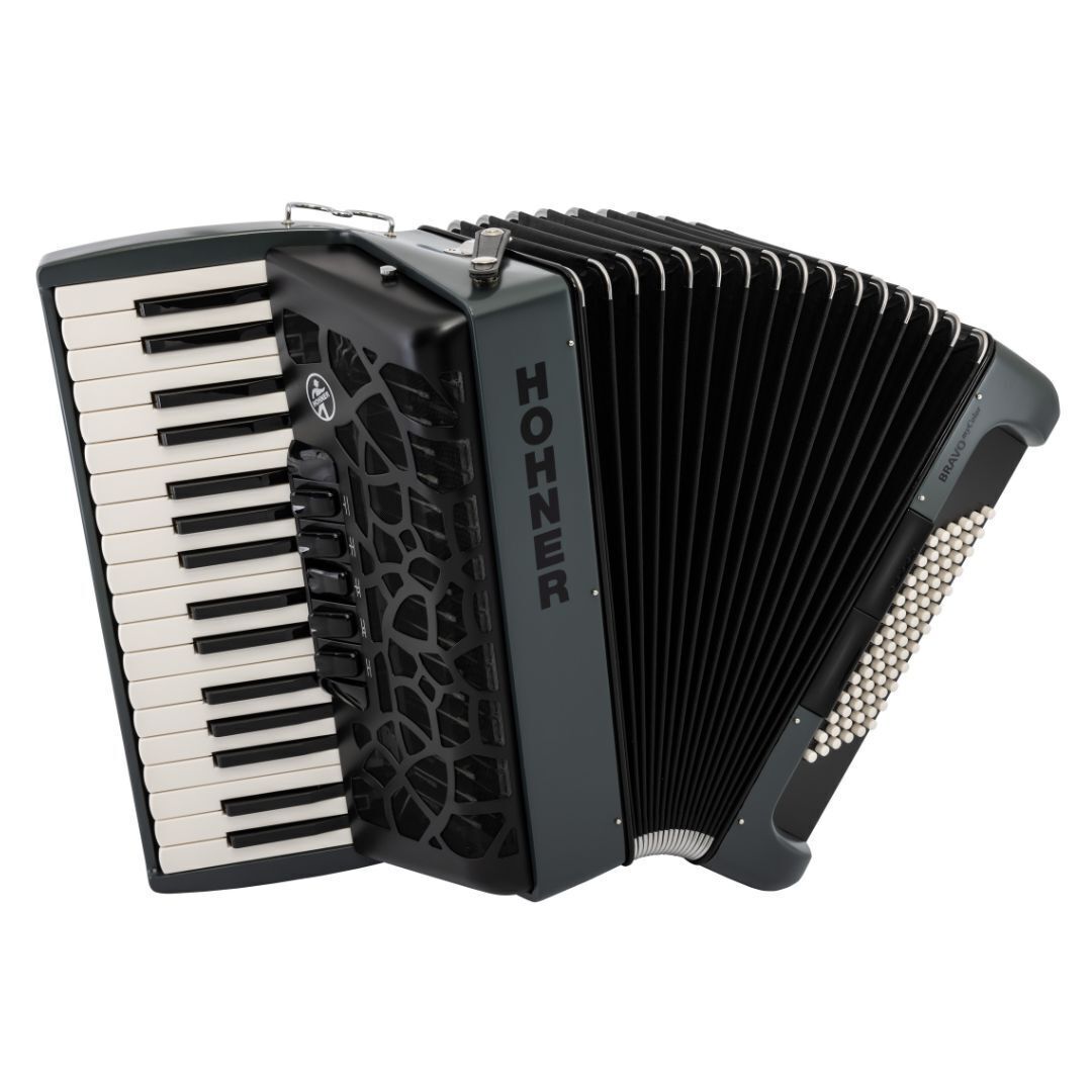 Hohner BRAVO MyColor III 72 Lightweight Chromatic Piano Key Accordion (Twilight - Granite Gray)