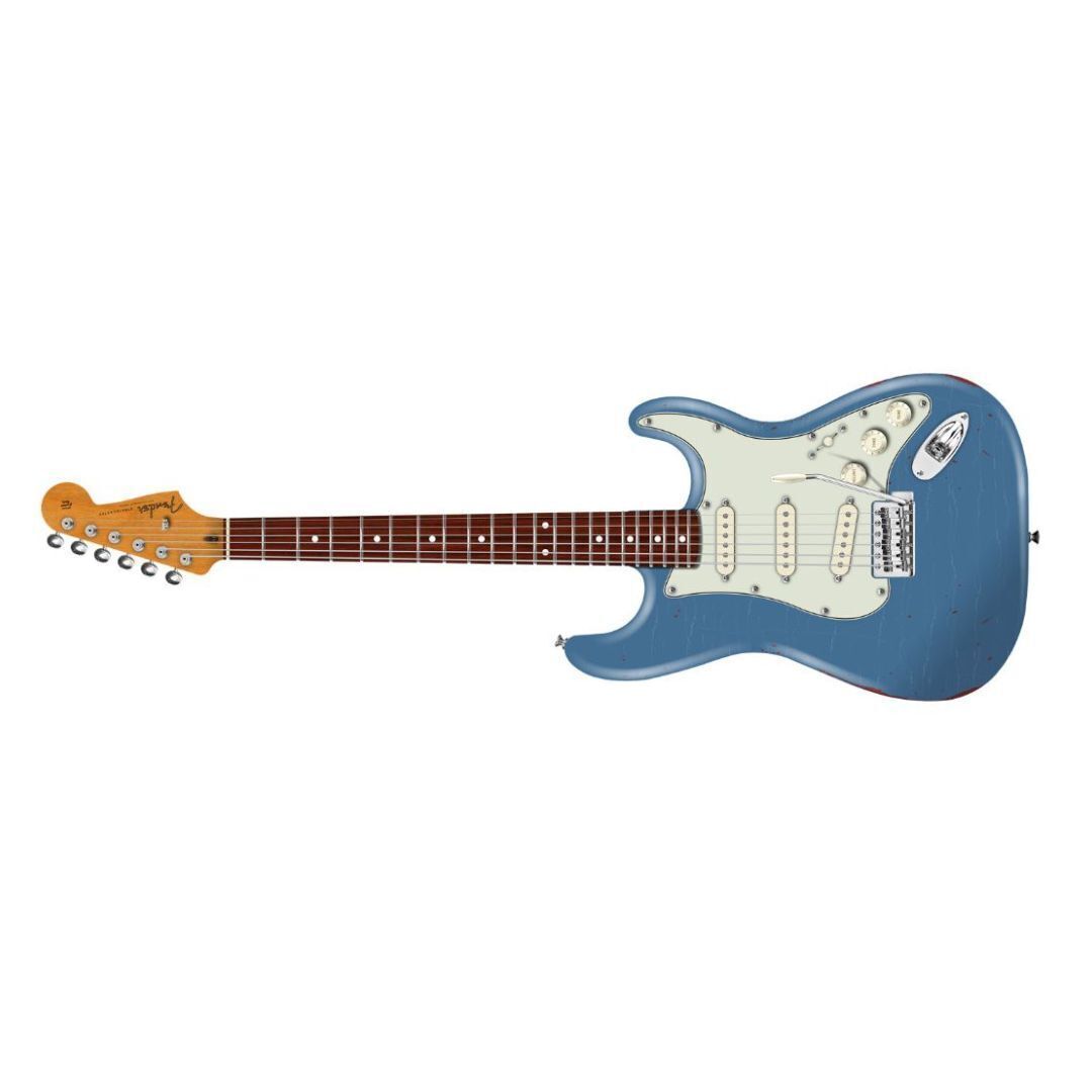 (D) Fender Limited Edition Road Worn '60s Stratocaster, Lake Placid Blue (Open Box)