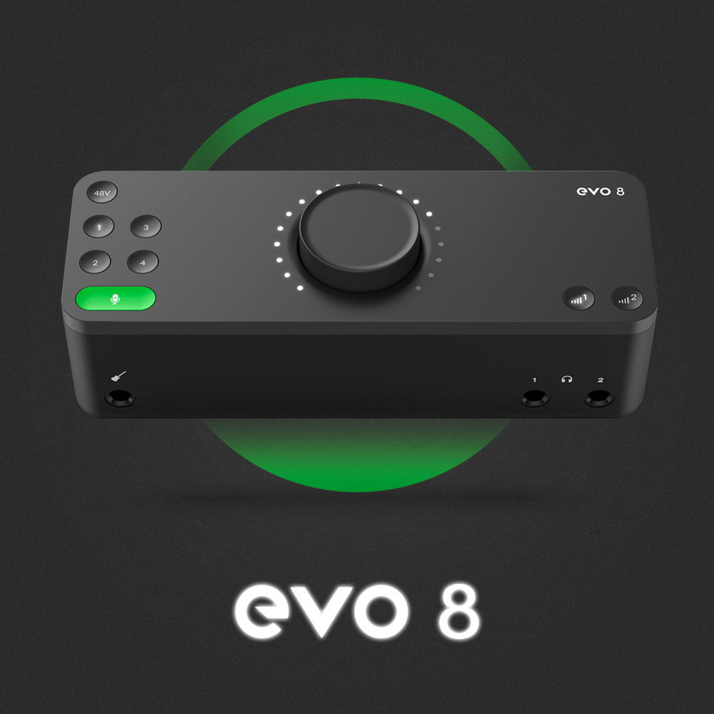 Audient EVO 8 4in/4out USB Audio Interface with XLR to TRS, XLR and Guitar Cable