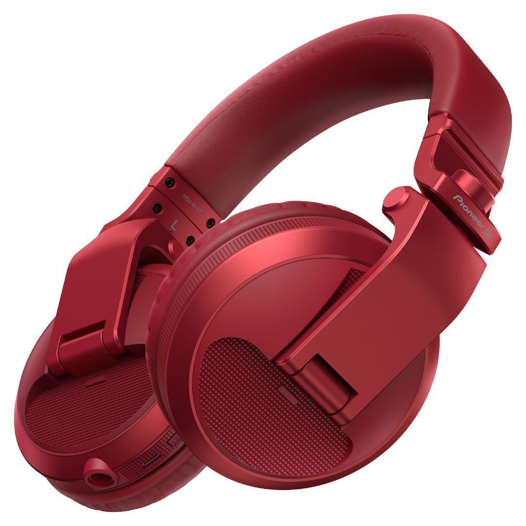 Pioneer DJ HDJ-X5BT Professional Closed-Back Over-Ear DJ Headphones (Red)