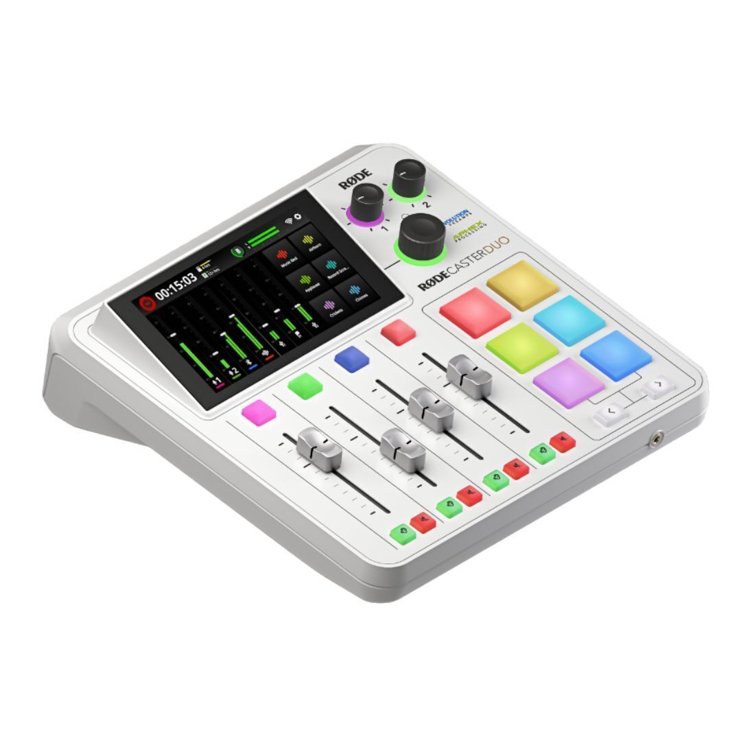 Rode RODECaster DUO Compact Integrated Audio Production Studio (White)