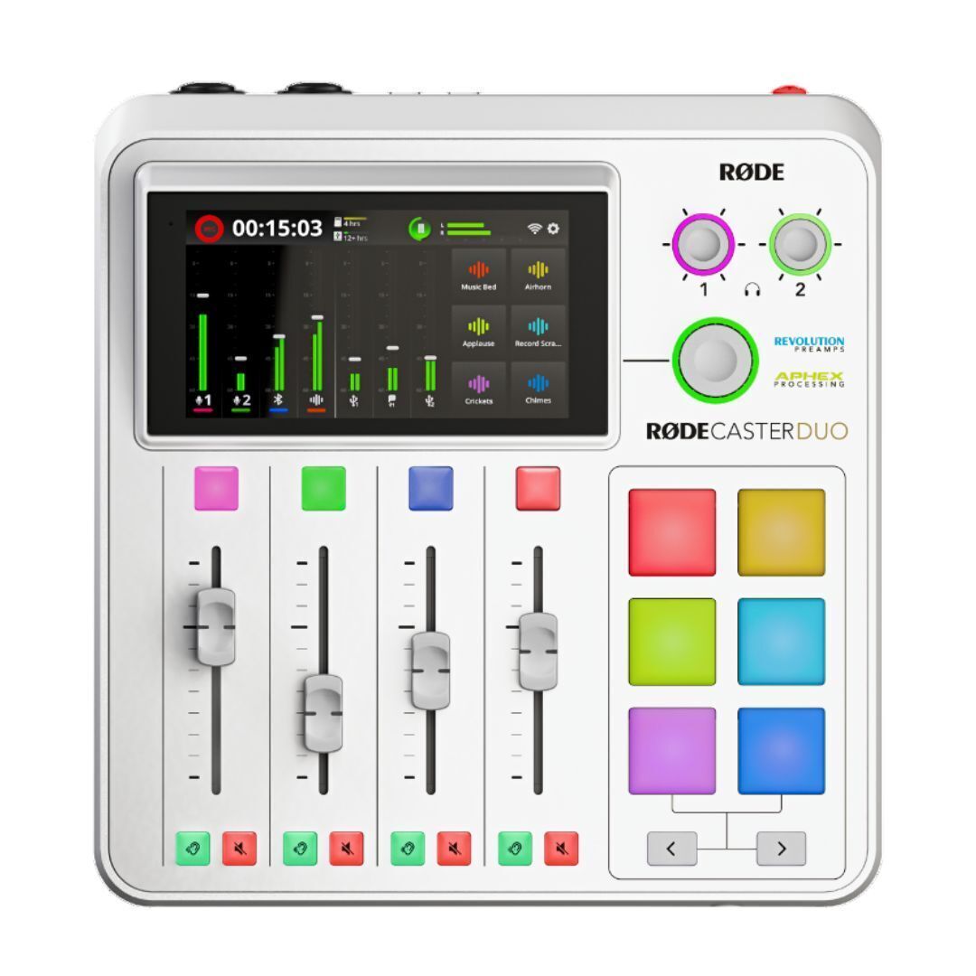 Rode RODECaster DUO Compact Integrated Audio Production Studio (White)