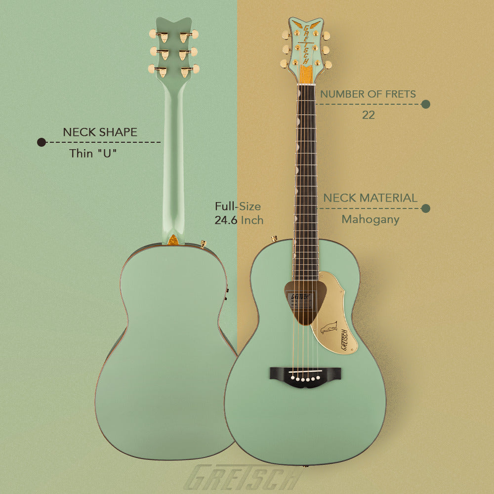 Gretsch G5021E Rancher Penguin Parlor Acoustic-Electric Guitar (Mint) with Case