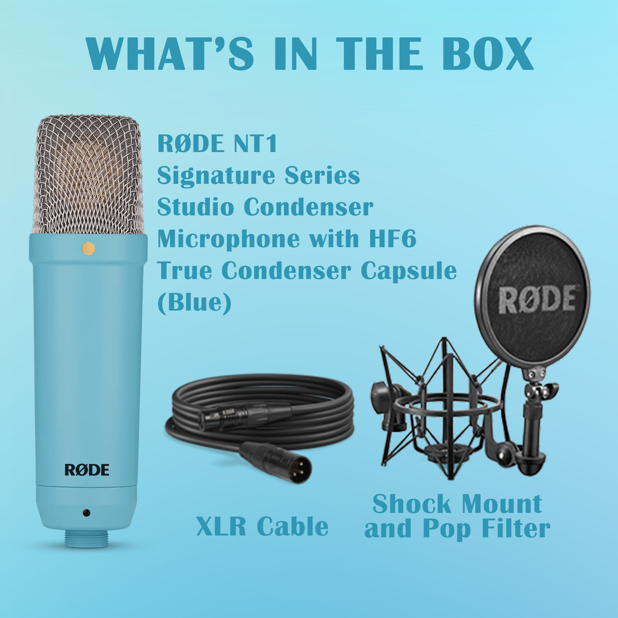 Rode NT1 Signature Series Studio Condenser Microphone (Blue)