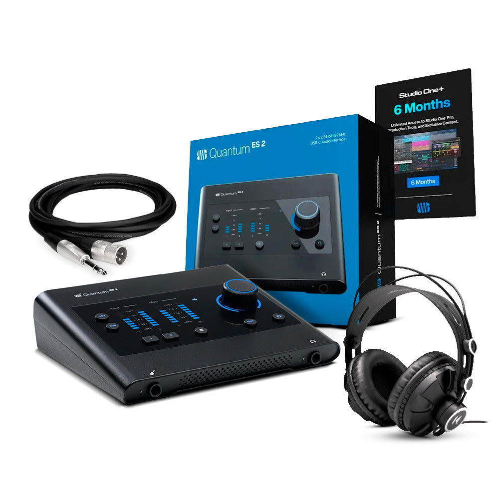 PreSonus Quantum ES2 2x2 USB-C Audio Interface with Headphones (2-Pack) Bundle
