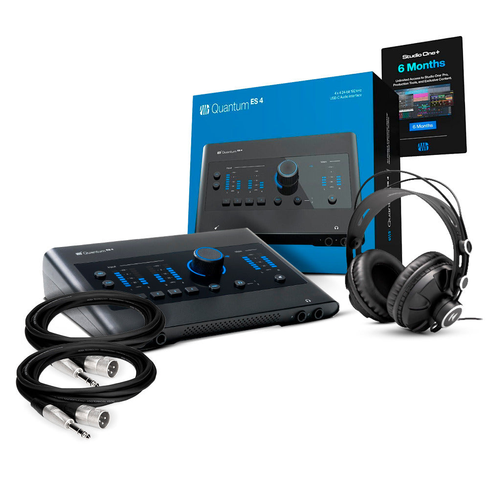 PreSonus Quantum ES4 4x4 USB-C Audio Interface with Knox Gear Headphones Bundle