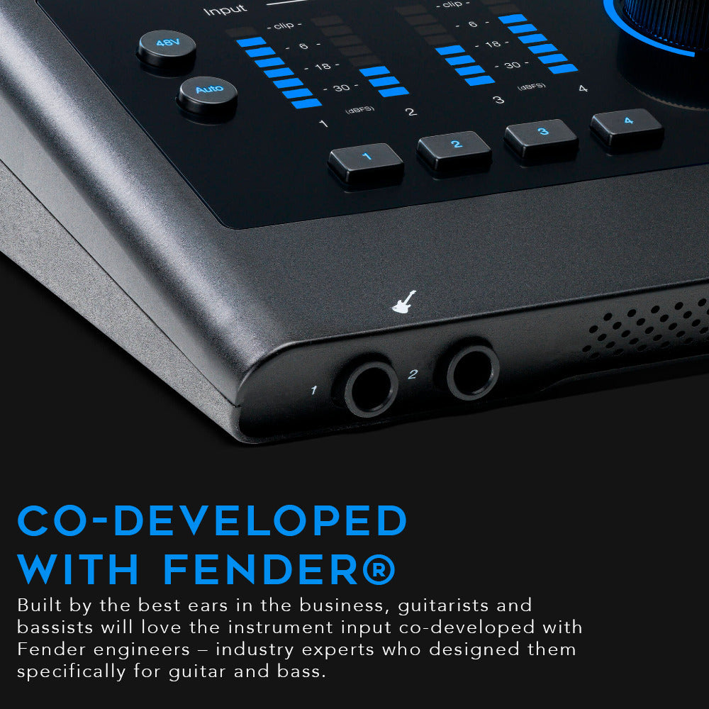 Presonus Quantum ES4 4x4 USB-C Audio Interface with 2xStudio Headphones Bundle