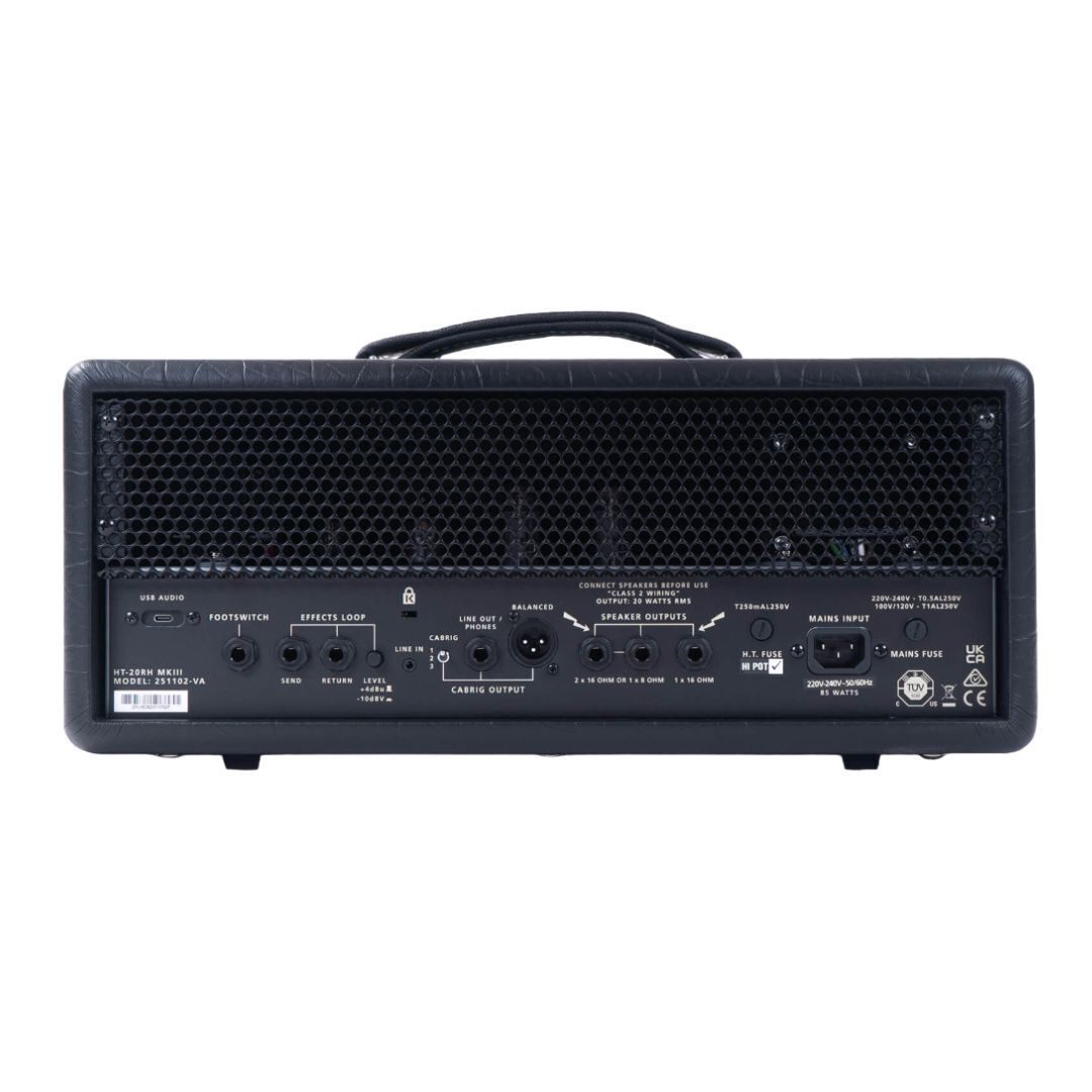 Blackstar HT-20RH MK3 20W Tube Amp Head with IR-Based CabRig Speaker Simulator (Black)
