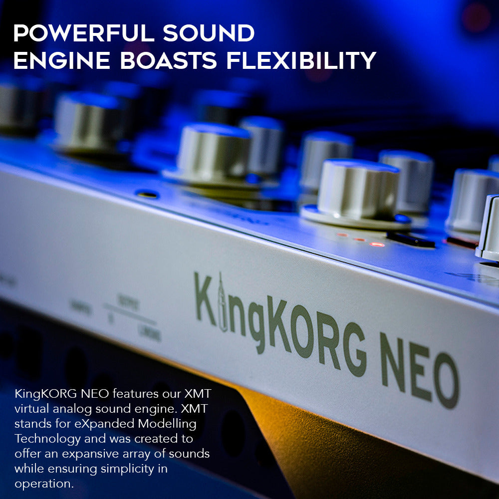 Korg KingKORG Neo 37-Key Virtual Analog Synthesizer with Headphones Bundle